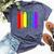Seattle Washington Lgbtq Gay Pride Rainbow Skyline Bella Canvas T-shirt Heather Navy