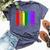 St Louis Missouri Lgbtq Gay Pride Rainbow Skyline Bella Canvas T-shirt Heather Navy