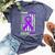 I Wear Purple For My Mom Mother Pancreatic Cancer Awareness Bella Canvas T-shirt Heather Navy