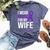 I Wear Purple For My Wife Lupus Warrior Lupus Bella Canvas T-shirt Heather Navy