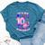 10Th Birthday Girl 10 Years Painting Art Number 10 Bella Canvas T-shirt Heather Deep Teal