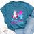 4 Years Old Flossing Unicorn 4Th Birthday Girl Party Bella Canvas T-shirt Heather Deep Teal