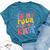 Groovy In My Four Year Old Era 4Th Birthday 4 Years Old Kid Bella Canvas T-shirt Heather Deep Teal