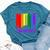 Nashville Tennessee Lgbtq Gay Pride Rainbow Skyline Bella Canvas T-shirt Heather Deep Teal