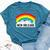 New Orleans Pride Lgbtq Rainbow Skyline Bella Canvas T-shirt Heather Deep Teal