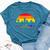 Retro Lgbt Rainbow Dallas Skyline Lesbian Gay Pride Bella Canvas T-shirt Heather Deep Teal