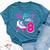 Rollin' Into 8 Roller Skating Rink 8Th Birthday Party Girls Bella Canvas T-shirt Heather Deep Teal