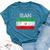Vintage Iran Iranian Flag Pride Bella Canvas T-shirt Heather Deep Teal