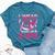 I Wear Pink For My Lil Sister Breast Cancer Awareness Bella Canvas T-shirt Heather Deep Teal