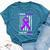 I Wear Purple For My Mom Mother Pancreatic Cancer Awareness Bella Canvas T-shirt Heather Deep Teal