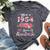 70 Year Old Made In 1954 Floral 70Th Birthday Women Bella Canvas T-shirt Heather Dark Grey