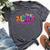 Aloha Kindergarten Summer Beach Vacation Teacher School Bella Canvas T-shirt Heather Dark Grey