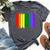 Binghamton New York Lgbtq Gay Pride Rainbow Skyline Bella Canvas T-shirt Heather Dark Grey