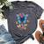 Butterfly With Flowers I Aesthetic Butterfly Bella Canvas T-shirt Heather Dark Grey