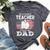 My Favorite Teacher Calls Me Dad Father's Day American Flag Bella Canvas T-shirt Heather Dark Grey