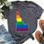 Gay Pride Flag Idaho State Map Rainbow Stripes Bella Canvas T-shirt Heather Dark Grey