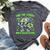 Groovy End The Stigma Mental Health Matters Green Ribbon Bella Canvas T-shirt Heather Dark Grey