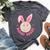 Hunny Bunny Retro Groovy Easter Leopard Smile Face Rabbit Bella Canvas T-shirt Heather Dark Grey