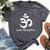 Just Breathe Spiritual Yoga Symbol Namaste Bella Canvas T-shirt Heather Dark Grey