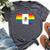 Lgbt Pride Rainbow Mexican Flag Bella Canvas T-shirt Heather Dark Grey
