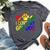 I Love My Gay Dog Rainbow Flag Supportive Ally Inclusive Bella Canvas T-shirt Heather Dark Grey