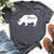 Mama Rhino Animal Father Mother Day Cute Son Daughter Bella Canvas T-shirt Heather Dark Grey