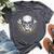 Mechanic Wrench Gear Skull For Women Bella Canvas T-shirt Heather Dark Grey