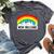 New Orleans Pride Lgbtq Rainbow Skyline Bella Canvas T-shirt Heather Dark Grey