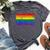 Pride Rainbow Flag Lgbt Gay Lesbian Vintage Bella Canvas T-shirt Heather Dark Grey