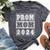 Prom Mom 2024 Fun High School Prom Dance Parent Chaperone Bella Canvas T-shirt Heather Dark Grey