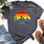 Retro Lgbt Rainbow Dallas Skyline Lesbian Gay Pride Bella Canvas T-shirt Heather Dark Grey