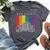 San Diego California Lgbt Pride Rainbow Flag Bella Canvas T-shirt Heather Dark Grey