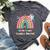 Scouts For Girls Cookie Dealer Rainbow And Unicorn Bella Canvas T-shirt Heather Dark Grey