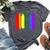 Seattle Washington Lgbtq Gay Pride Rainbow Skyline Bella Canvas T-shirt Heather Dark Grey