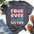 Sister 4Th Birthday Four Ever Sweet Donut Fourth Bday Bella Canvas T-shirt Heather Dark Grey