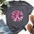 Sunflower Pink Breast Cancer Awareness Girls Warrior Bella Canvas T-shirt Heather Dark Grey