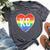 Vintage Rainbow Heart Kc Bella Canvas T-shirt Heather Dark Grey