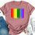 Binghamton New York Lgbtq Gay Pride Rainbow Skyline Bella Canvas T-shirt Heather Mauve