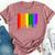 Birmingham Alabama Lgbtq Gay Pride Rainbow Skyline Bella Canvas T-shirt Heather Mauve