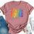 Bride Squad Lgbt Rainbow Flag Lgbt Pride Ally Bachelorette Bella Canvas T-shirt Heather Mauve