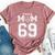 Custom Proud Football Mom Number 69 Personalized For Women Bella Canvas T-shirt Heather Mauve