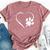 Dog Paw Print Heart For Mom For Dad Bella Canvas T-shirt Heather Mauve