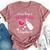 Our First Together Matching First Time Mom Bella Canvas T-shirt Heather Mauve