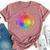 Flower Kindness Peace Equality Rainbow Flag Lgbtq Ally Pride Bella Canvas T-shirt Heather Mauve