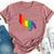 Gay Wolf Rainbow Wolf Skin Gay Pride Lgbt Bella Canvas T-shirt Heather Mauve