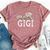 Gigi Floral Chamomile Mother's Day Gigi Bella Canvas T-shirt Heather Mauve