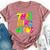 This Girl Glows Cute Girls Tie Dye Party Team Bella Canvas T-shirt Heather Mauve