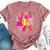 Groovy In My Softball Mom Era Life Game Day Vibes Mama Pink Bella Canvas T-shirt Heather Mauve