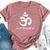 Just Breathe Spiritual Yoga Symbol Namaste Bella Canvas T-shirt Heather Mauve