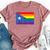 Lgbt Gay Pride Rainbow Puerto Rican Flag Bella Canvas T-shirt Heather Mauve